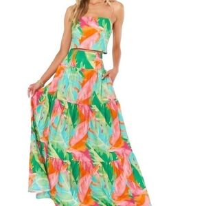 Show Me Your Mumu Melody Maxi Skirt & Top in Tropics Palm Small